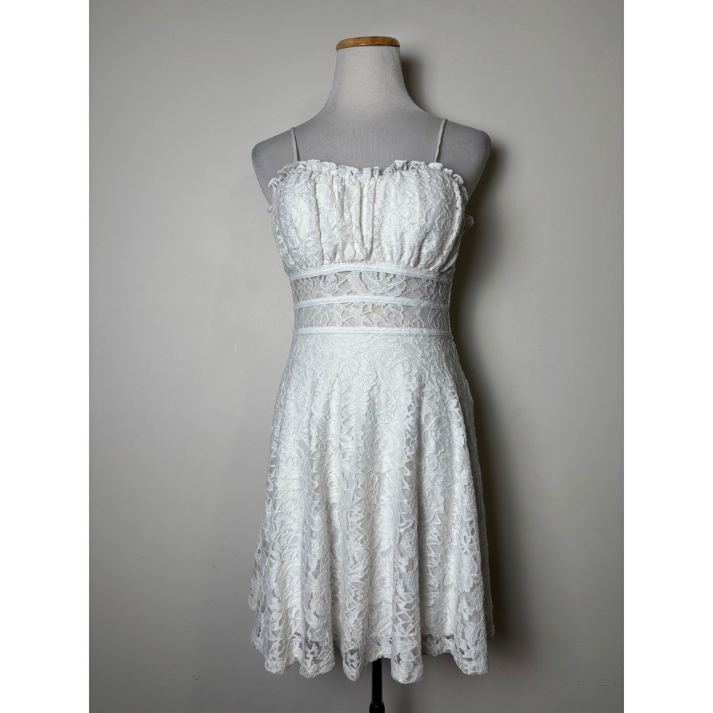 Xtraordinary Babydoll Sheer Lace Mini Dress 5 Coquette Dainty‎ Romantic Sundress